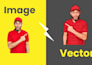 recreate, redraw your logo or image into vector