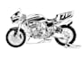 draw racing bike illustration for your project