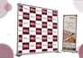 create tent setup including banners table cover and backdrop