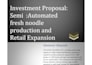 prepare manufacturing project proposals and feasibility studies