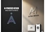 design a modern ai minimalist logo using mid journey and vector tools