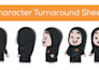 create a 2d cartoon character set for animation