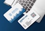 design clickable digital business card, and print ready card with qr code