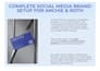 create and setup social media accounts for business, startup, product