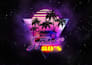 design custom 80s retro logo, synthwave, vaporwave chrome text