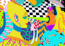 create a pop art illustration with psychedelic touch