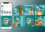 instagram, facebook post and social media ad creative