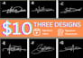 design a handwritten signature with video tutorial for your practice