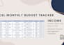 create monthly excel budget expense tracker