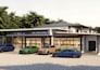 design 3d render of exterior house model in 3dsmax, sketchup