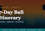 create your custom travel itinerary