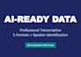 transcribe long video to PDF, text or json with diarization