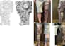 draw stunning tattoo sleeve design for you