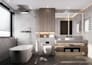 design kitchen and bath interior and realistic 3d rendering