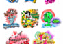 do 80s 90s airbrush graffiti design for logo and merchandise