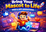 design mascot character animation lottie json animation for website app UI