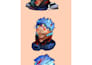 create detailed anime character reference sheet expressions poses