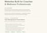 build a professional website for coaches and wellness professionals