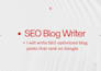 write SEO optimized articles and blogs