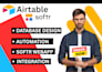 setup airtable database, automation and softr client portal
