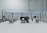 create 3d automated warehouse logistics and robotic animation