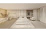 design modern living room and bedroom interior with 3d renders