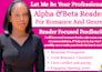 be your romance beta reader, horror beta reader, beta reader, double beta reader