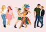 create illustrated character art for your romance book cover