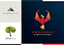 design modern origami or geometric logo with luxury branding