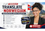 translate norwegian, providing manual, native localization