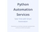 create python scripts to automate your tasks