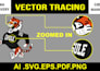 do manual vector tracing, logo redraw in high quality vector