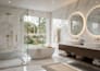 create realistic 3d bedroom and living room interior design visualization
