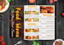 food restaurant business card, food menu, restaurant menu design
