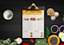 food restaurant business card, food menu, restaurant menu design