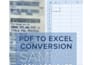 do urgent data entry, PDF to excel, typing in 6 hours