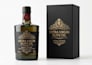 a premium olive oil label and box packaging