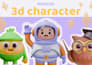 design a custom 3d mascot character for branding