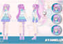 draw character sheet or reference sheet for your character in anime style
