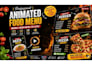 create professional digital animated food menu