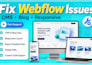 fix webflow bugs responsiveness layout and cms issues