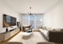 create a complete apartment design with 2d layout and realistic 3d renders