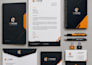 design modern minimalist business card and stationery kits