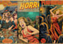 create vintage horror poster and retro comic illustration