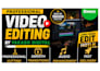 do professional short and long video editing for social media