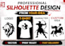 create custom silhouette logo or illustration from your idea