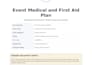 create a first aid needs assessment or event medical plan