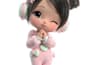 design kawaii 3d mascot, cute chibi character logo