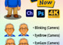 create a professional cartoon puppet for adobe character animator