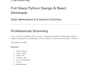 develop full stack web applications using python django and react